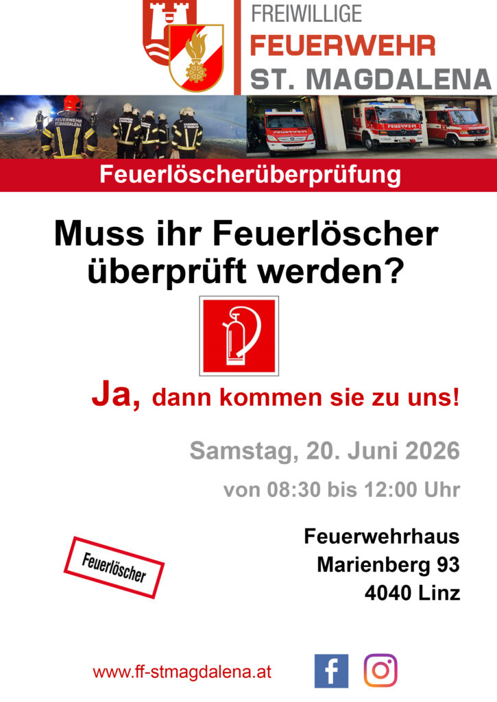 Feuerlöscher-Überprüfung 20.06.2026